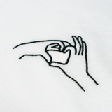 T-SHIRT HEART HANDS embroidered