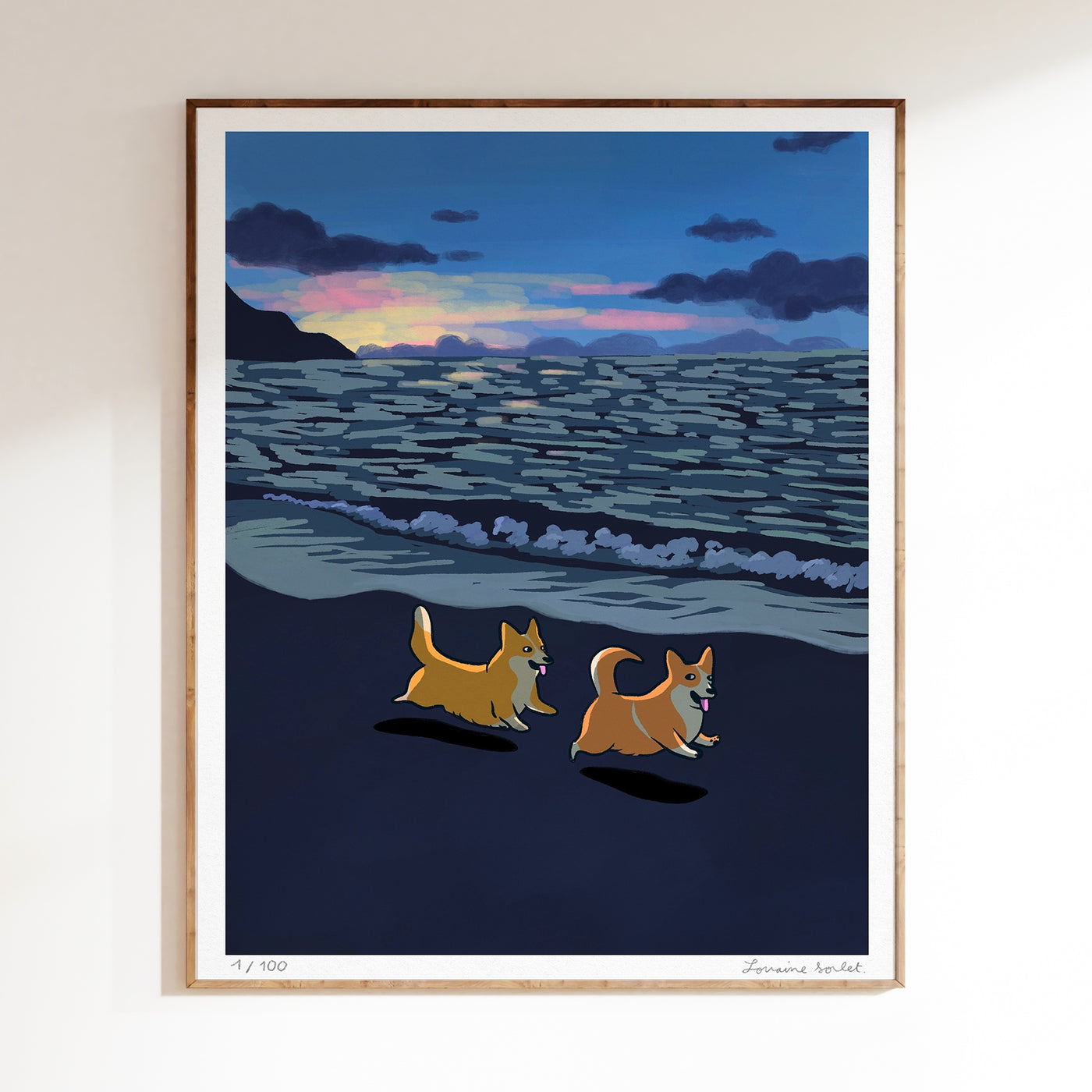 SUNSET CORGI LOVE