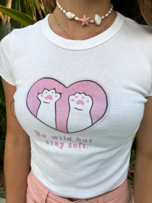 Crop T-Shirt – Be Wild But Stay Soft